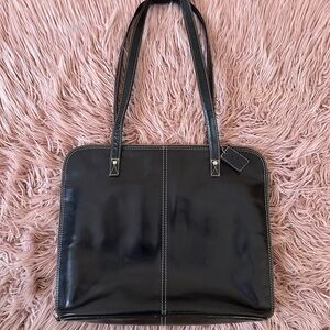 Latico Brand Black Leather Tote Bag